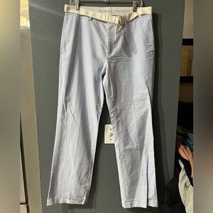 Ralph Lauren Sky Blue Chinos with Ivory belt